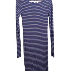 BCBG Striped Stretch Knee Length Dress